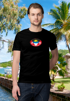 Antigua & Barbuda Men's Flag T-Shirt Souvenirs - My Destination Location