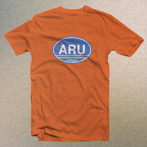 Aruba Flag Logo Comfort Colors Men's & Women's Souvenir T-Shirts - My Destination Location