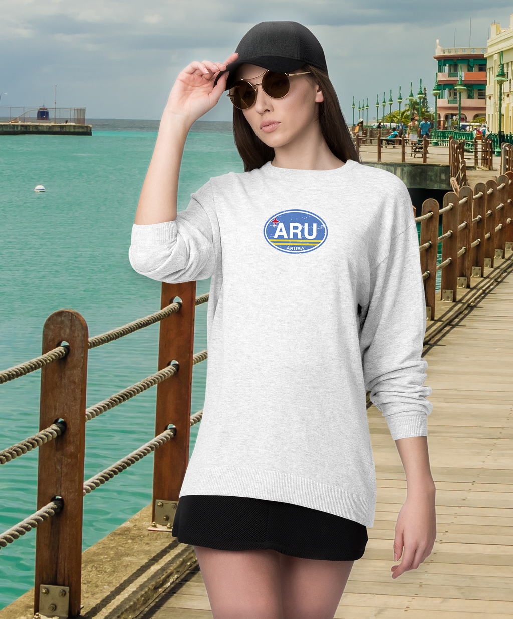 Aruba Women's Flag Long Sleeve T-Shirts - My Destination Location