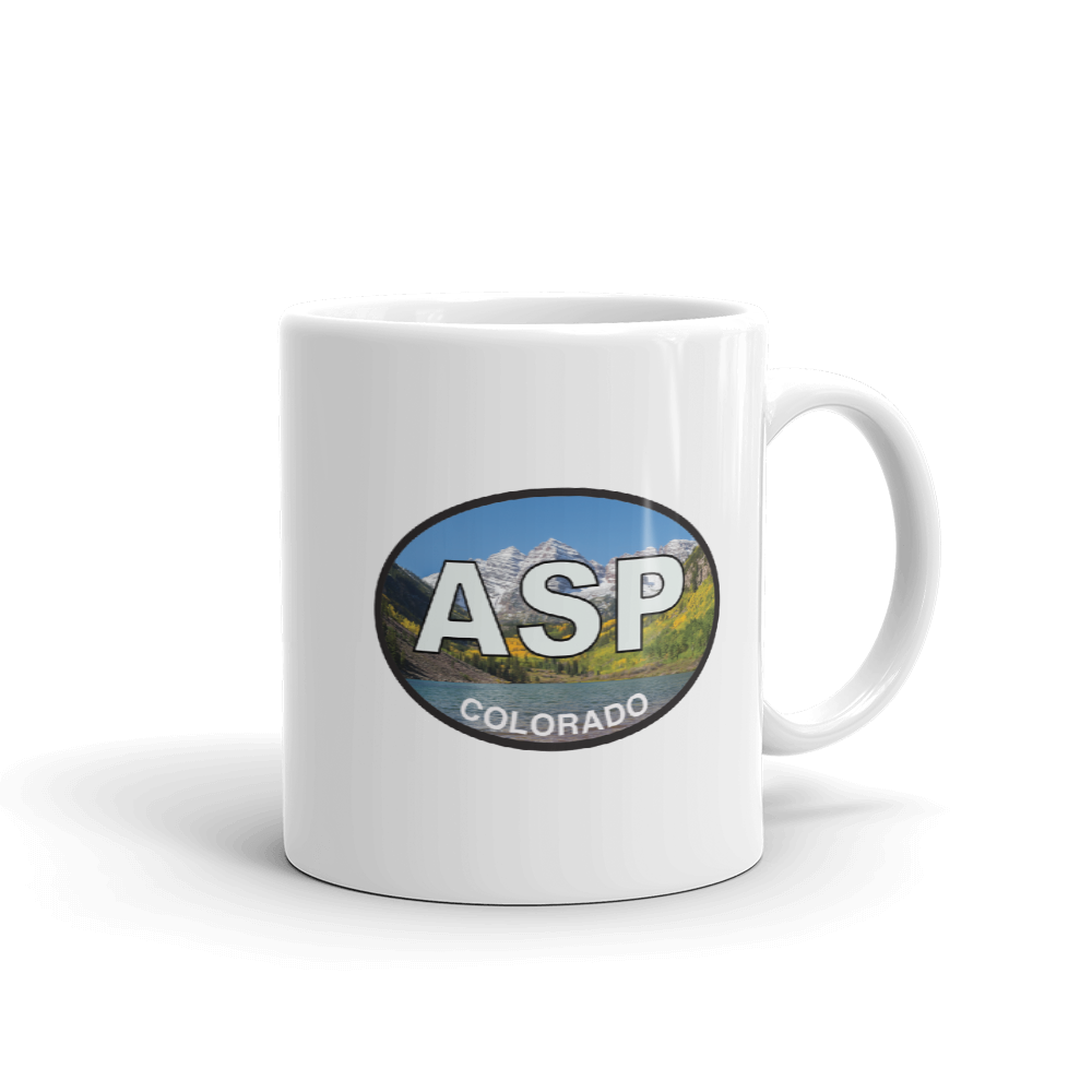 Aspen Coffee Mug | Aspen Oval Logo Mug Gift Souvenir - My Destination Location