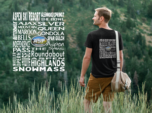 Aspen Men's Things To Do T-Shirt | Aspen Oval Logo T-Shirt Gift Souvenir - My Destination Location