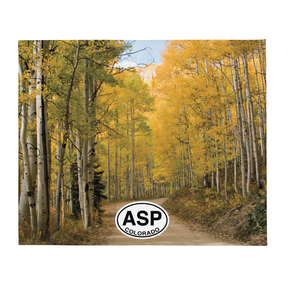 Aspen Throw Blanket | Aspen Blanket Oval Logo Gift & Souvenir - My Destination Location