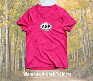 Aspen Women's V-Neck T-Shirt Souvenir - My Destination Location