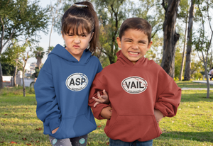 Aspen Youth Hoodie | Classic Oval Logo Youth Hoodie Souvenir Gift - My Destination Location