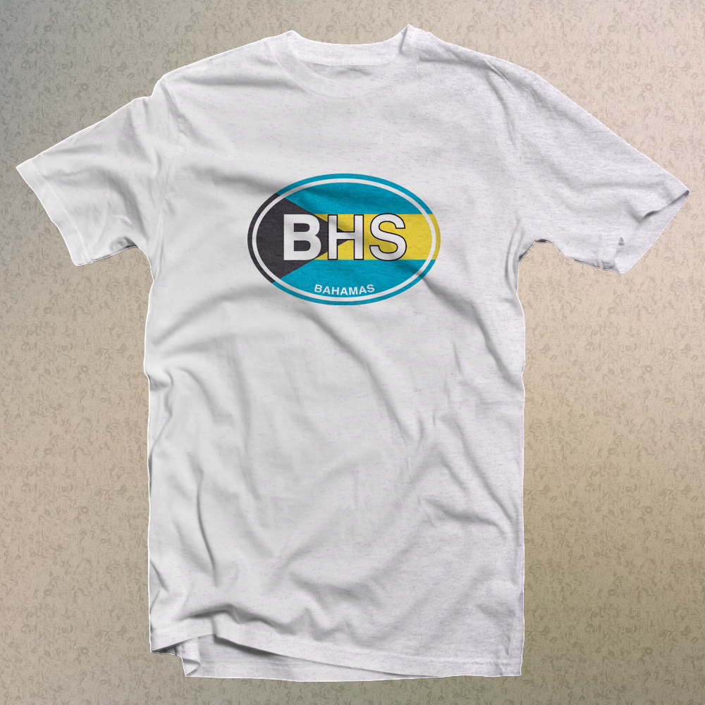 Bahamas Flag Logo Comfort Colors Men's & Women's Souvenir T-Shirts - My Destination Location