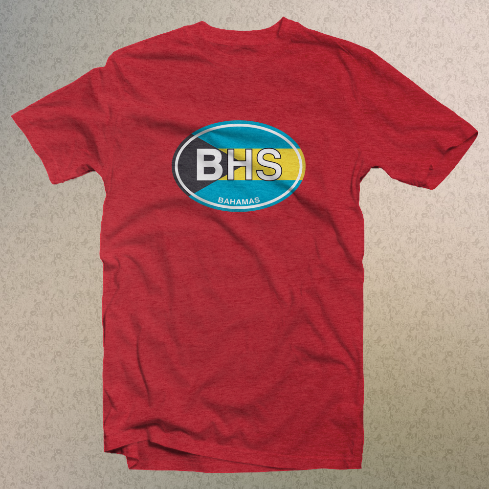 Bahamas Flag Logo Comfort Colors Men's & Women's Souvenir T-Shirts - My Destination Location