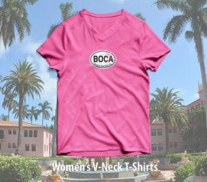 Boca Raton Women's V-Neck T-Shirt Souvenir - My Destination Location