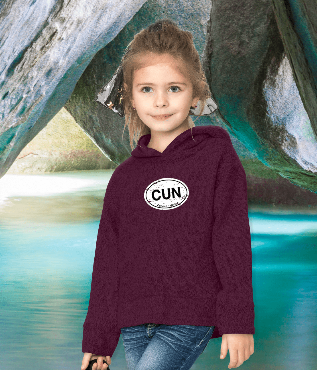 Cancun Classic Youth Hoodie - My Destination Location
