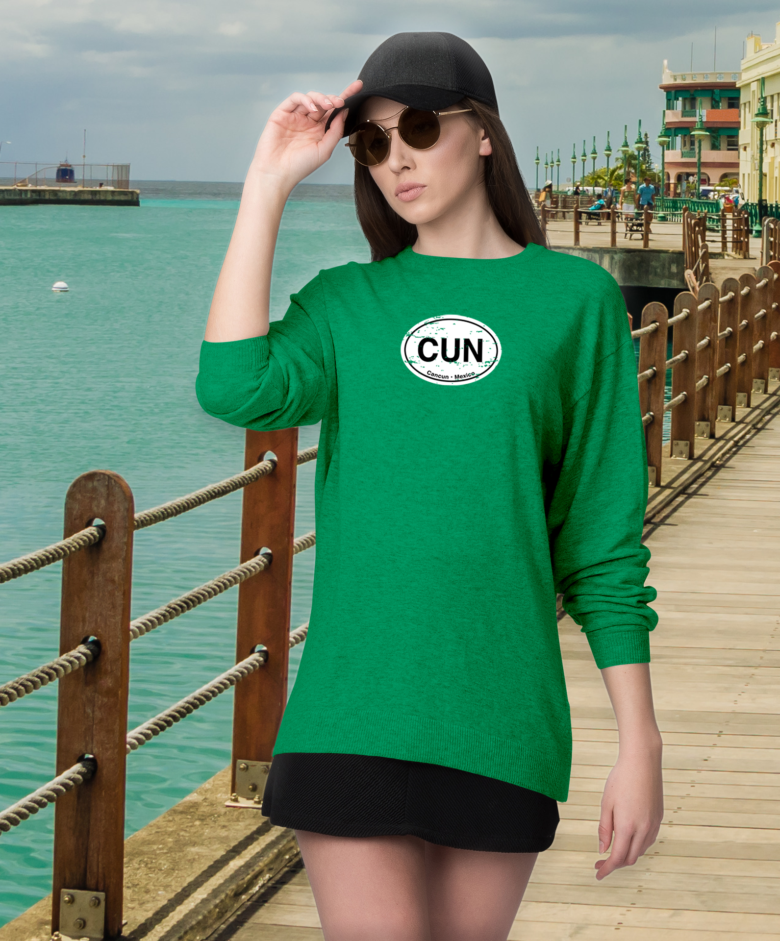 Cancun Women's Classic Long Sleeve T-Shirts - My Destination Location