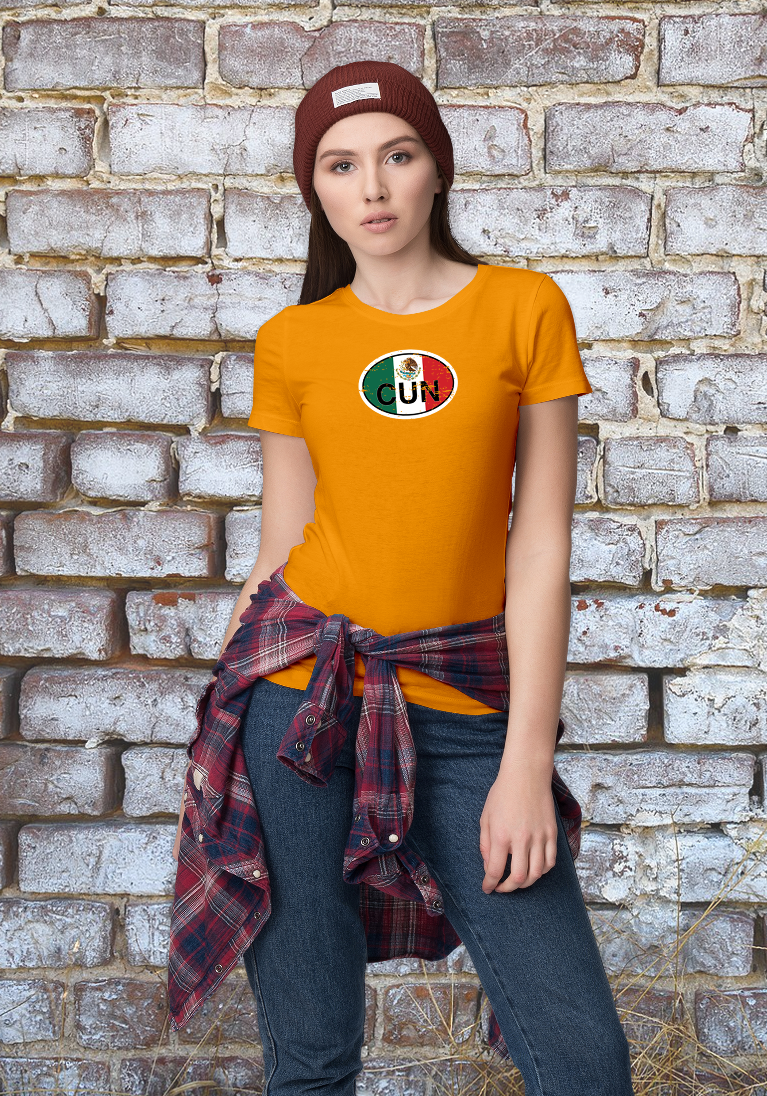 Cancun Women's Flag T-Shirt Souvenirs - My Destination Location