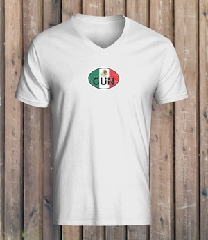 Cancun Women's Flag V-Neck T-Shirts - My Destination Location