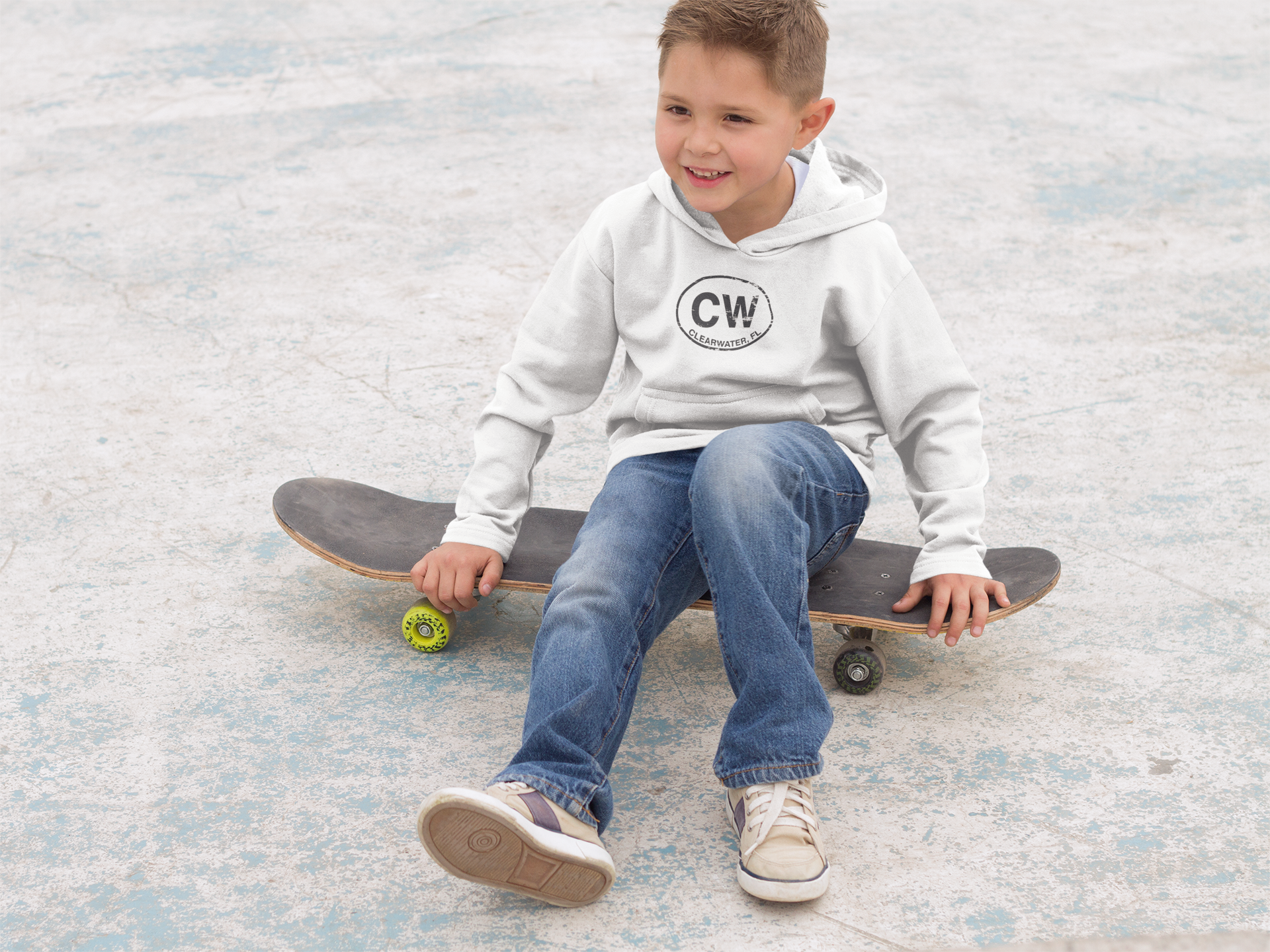 Clearwater Beach Youth Hoodie | Classic Oval Logo Youth Hoodie Souvenir Gift - My Destination Location
