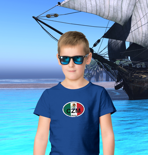 Cozumel Flag Youth T-Shirt - My Destination Location