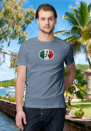 Cozumel Men's Flag T-Shirt Souvenirs - My Destination Location