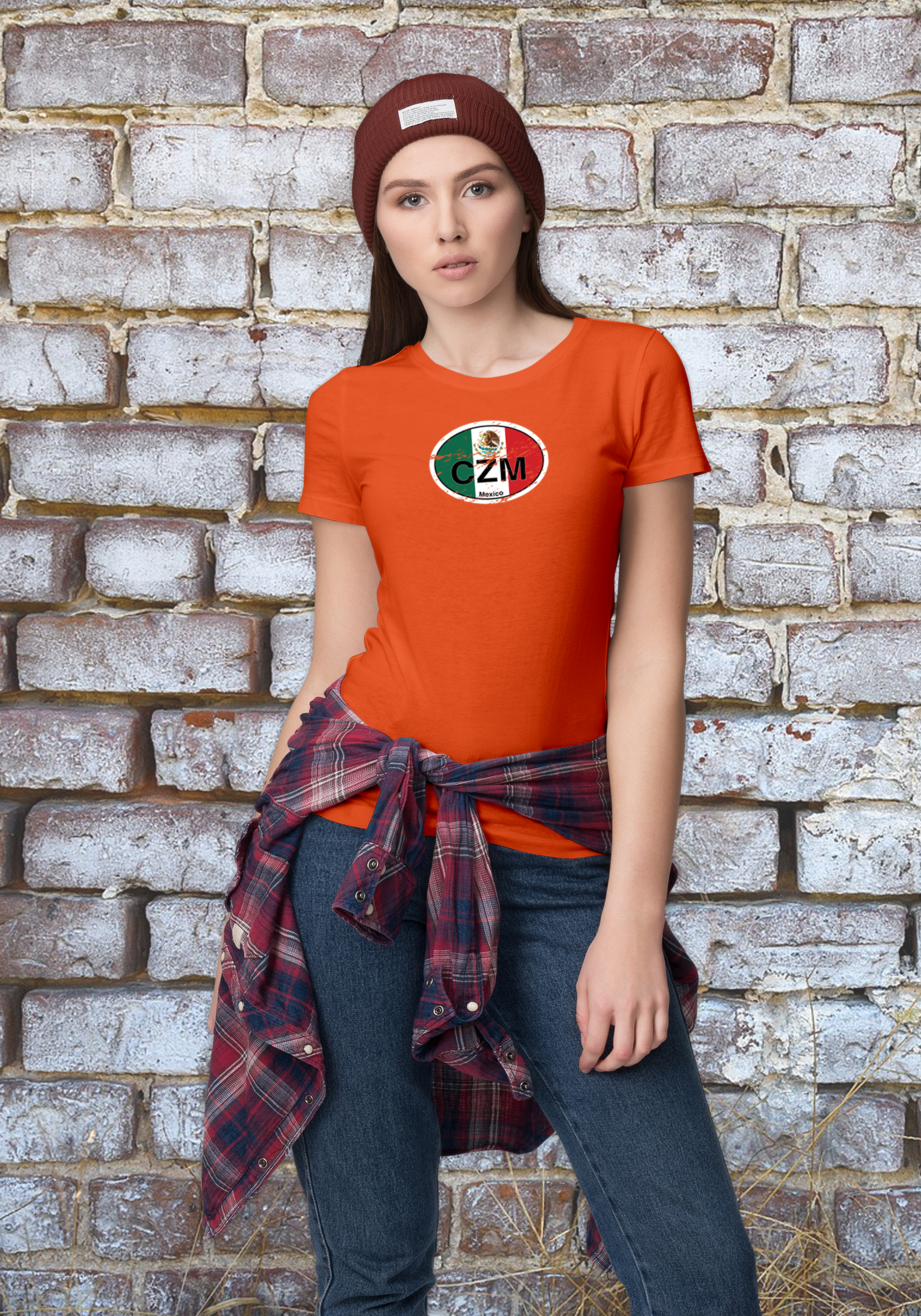 Cozumel Women's Flag T-Shirt Souvenirs - My Destination Location