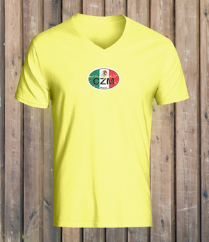 Cozumel Women's Flag V-Neck T-Shirts - My Destination Location