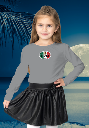 Cozumel Youth Flag Long Sleeve T-Shirts - My Destination Location