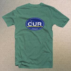 Curacao Flag Logo Comfort Colors Men's & Women's Souvenir T-Shirts - My Destination Location