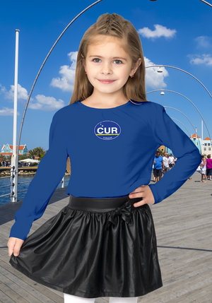 Curacao Youth Flag Long Sleeve T-Shirts - My Destination Location