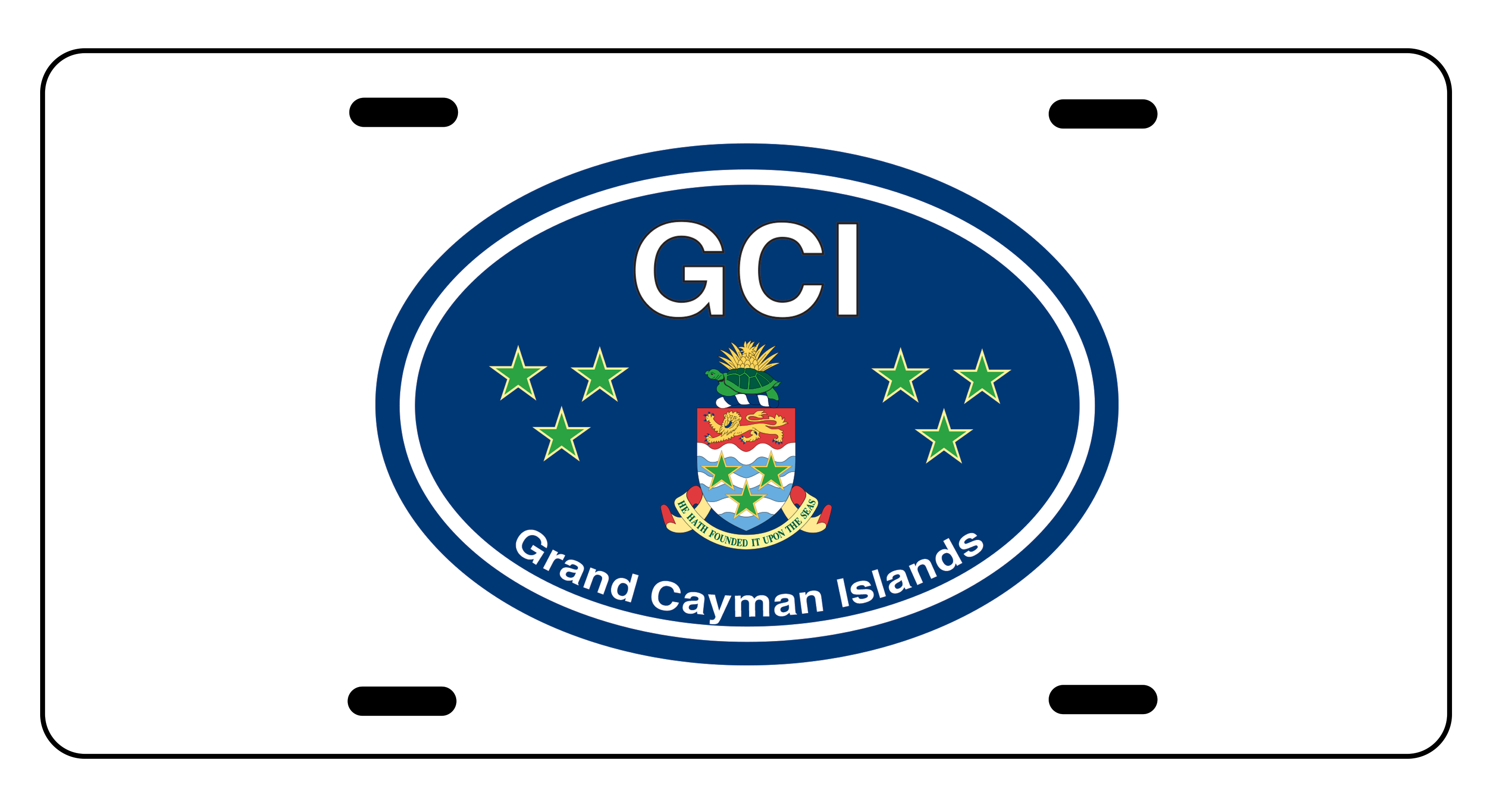 Grand Cayman Color Logo License Plates - My Destination Location