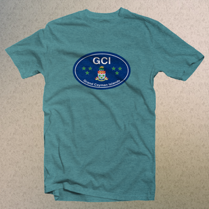 Grand Cayman Flag Logo Comfort Colors Men's and Women's Souvenir T-Shirts - My Destination Location
