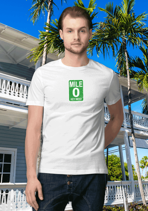 Key West Men's Mile 0 T-Shirt Souvenir Gift - My Destination Location