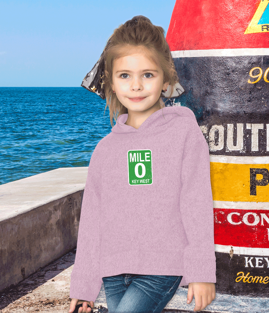 Key West Mile 0 Youth Hoodie Souvenir Gift - My Destination Location