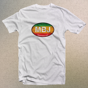 Montego Bay Jamaica Rasta Logo Comfort Colors Men's and Women's Souvenir T-Shirts - My Destination Location