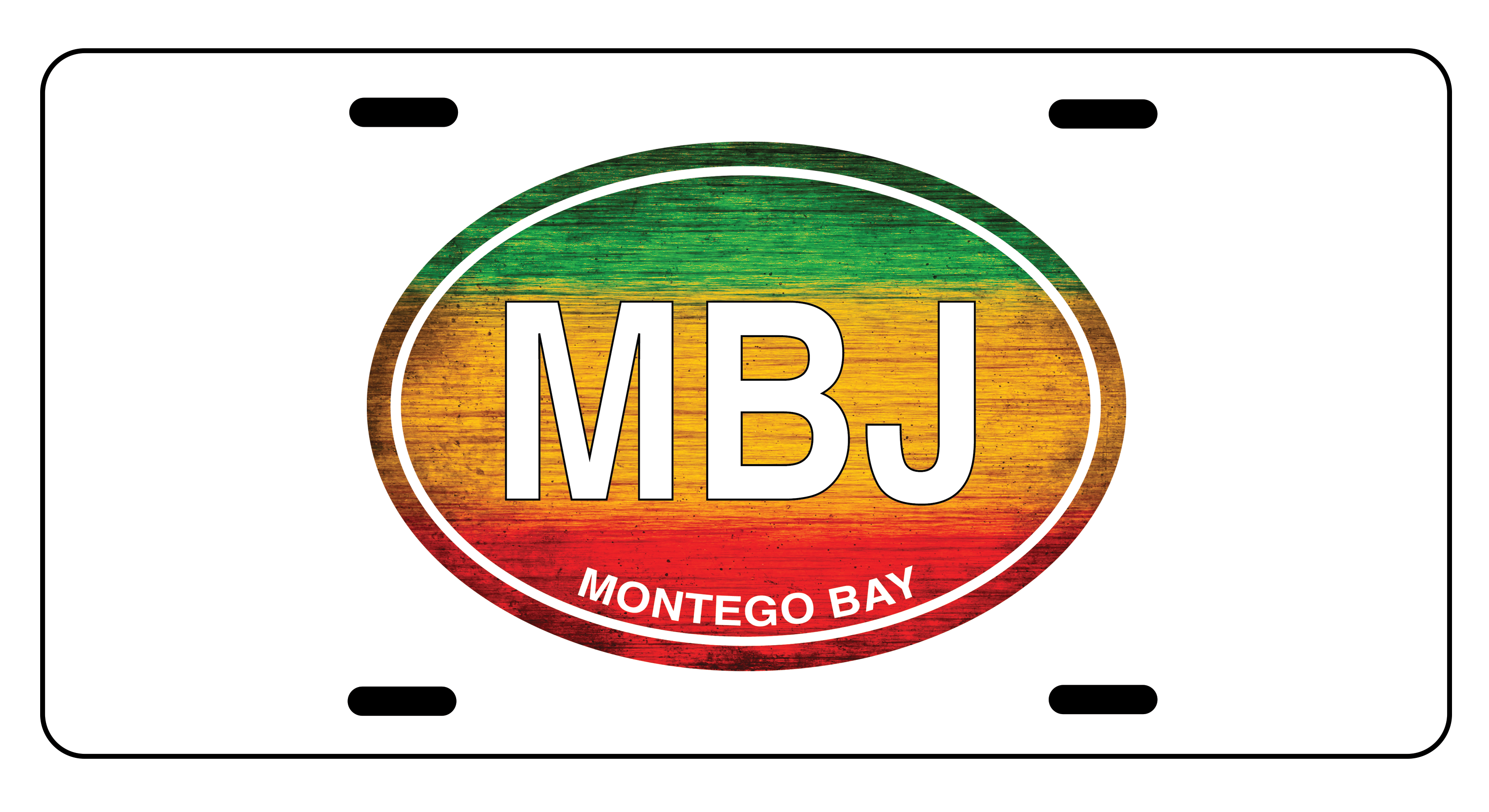Montego Bay Rasta Logo License Plates - My Destination Location