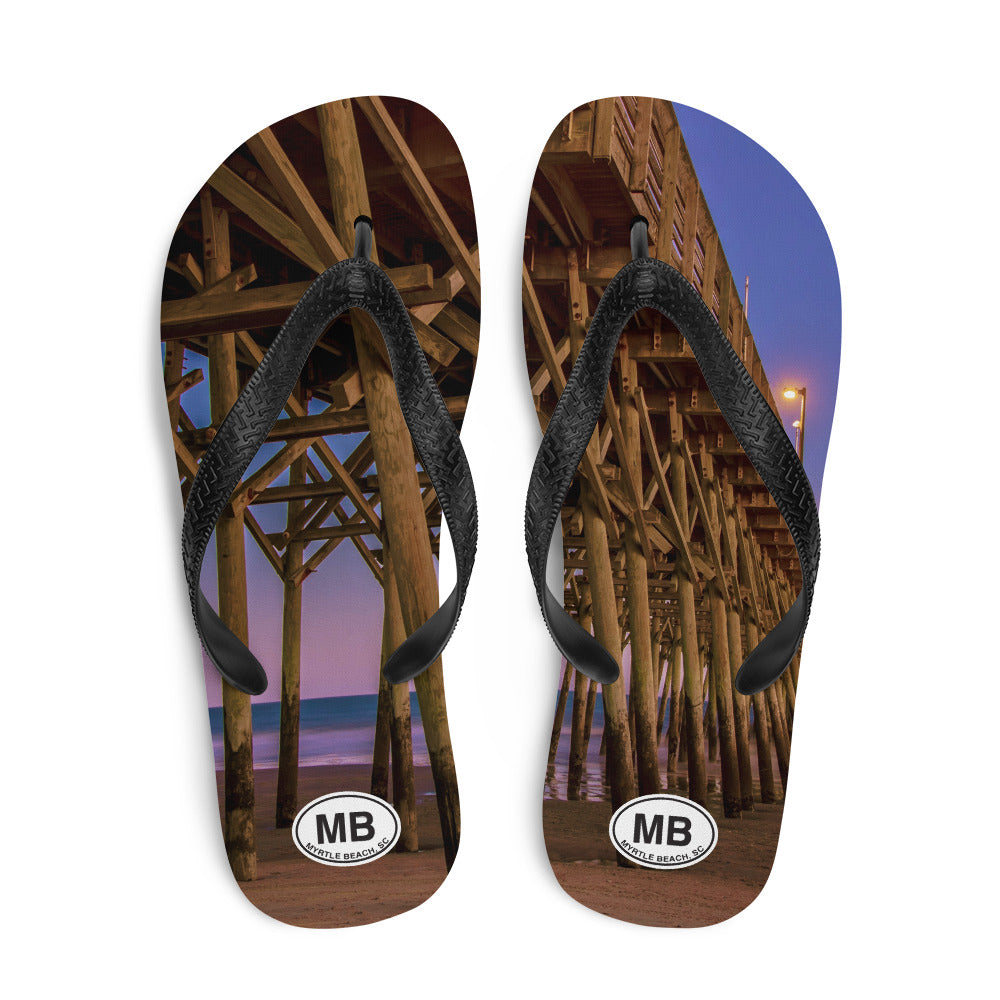 Myrtle Beach Souvenir Flip Flops - My Destination Location