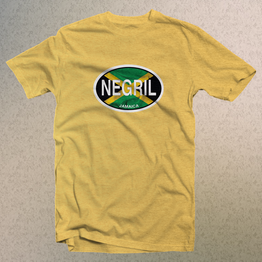 Negril Jamaica Flag Logo Comfort Colors Men's and Women's Souvenir T-Shirts - My Destination Location