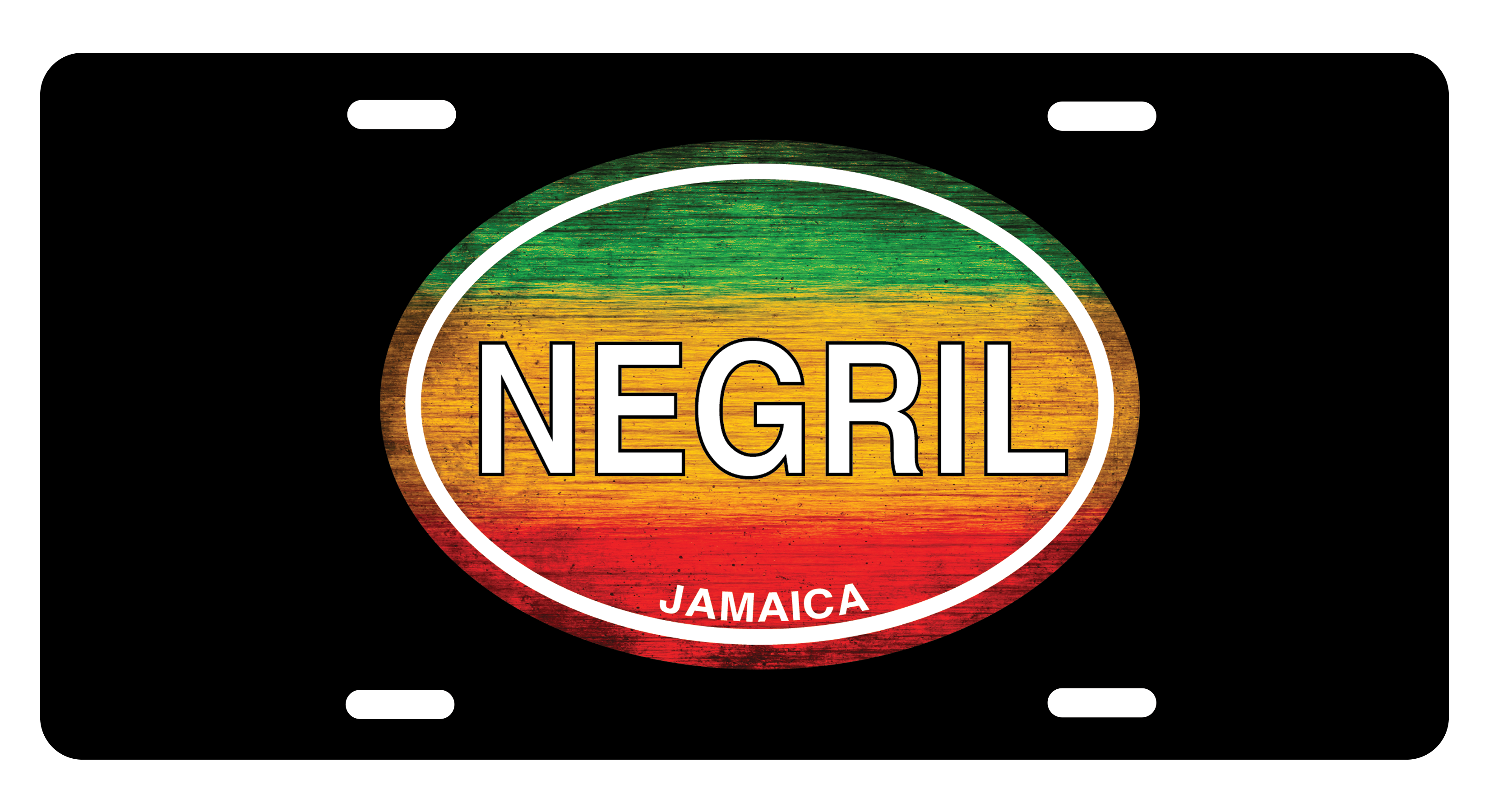 Negril Rasta Logo License Plates - My Destination Location