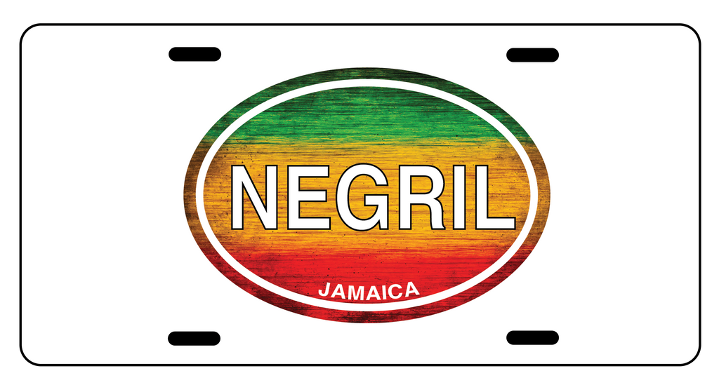 Negril Rasta Logo License Plates - My Destination Location
