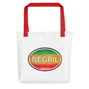 Negril Rasta Logo Travel Tote Bag - My Destination Location