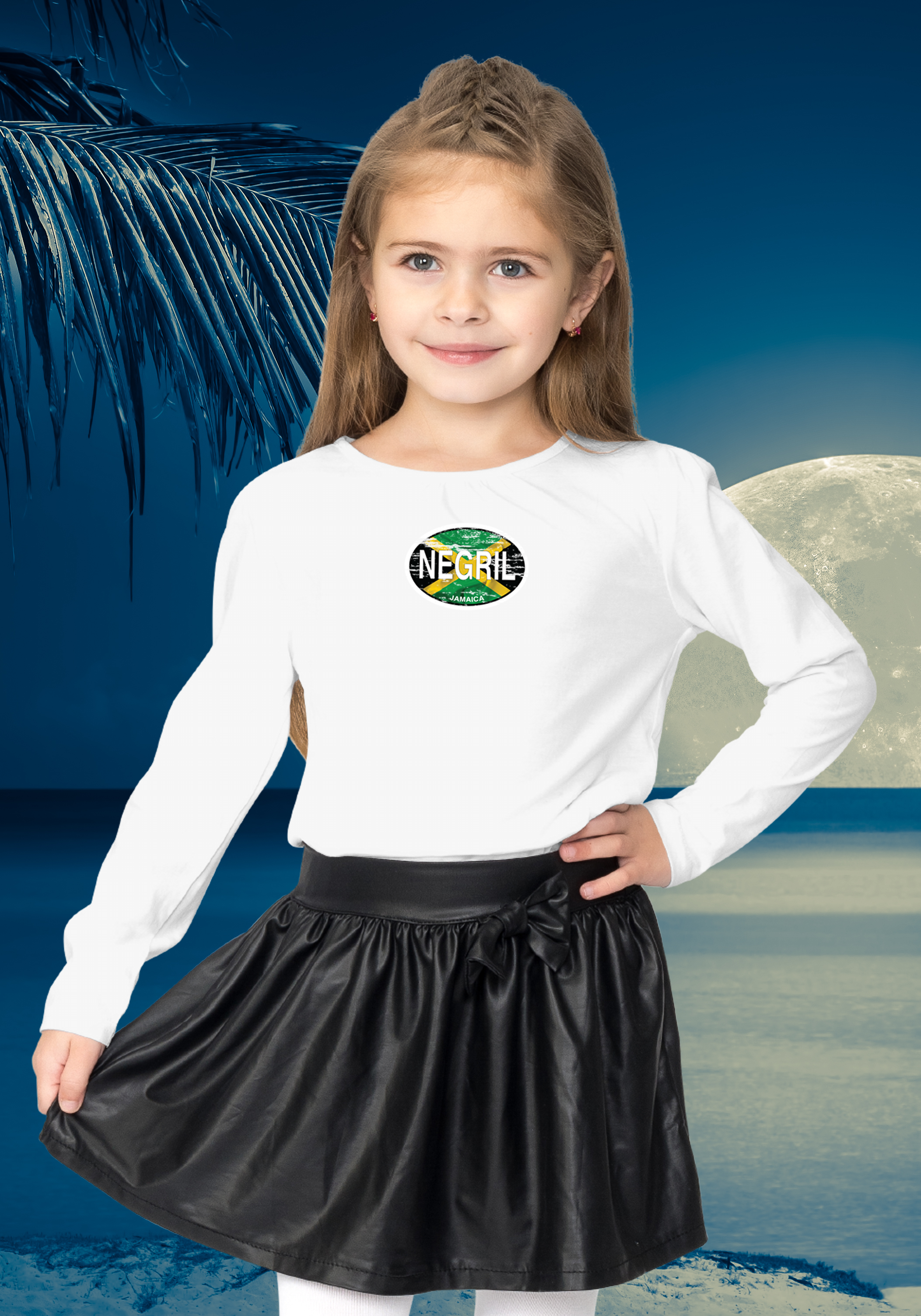 Negril Youth Flag Long Sleeve T-Shirts - My Destination Location