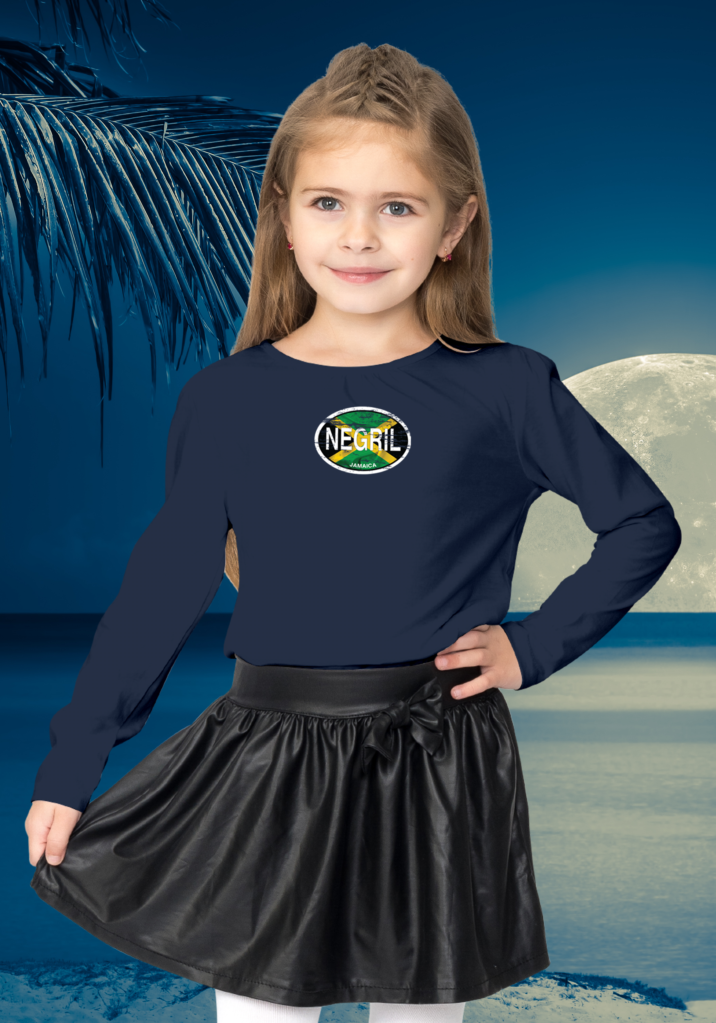 Negril Youth Flag Long Sleeve T-Shirts - My Destination Location