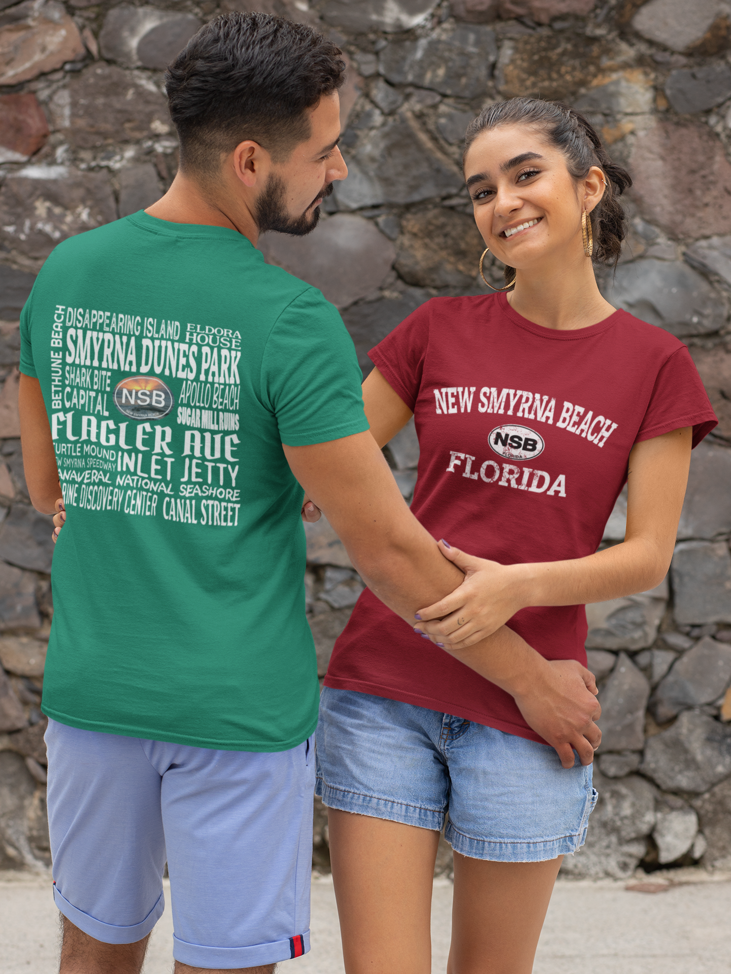 New Smyrna Beach Men's 2-Sided T-Shirt Souvenir Gift - My Destination Location