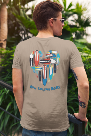 New Smyrna Beach Men's Surf 2-Sided T-Shirt Souvenir Gift - My Destination Location