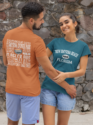 New Smyrna Beach Women's 2-Sided T-Shirt Souvenir - My Destination Location