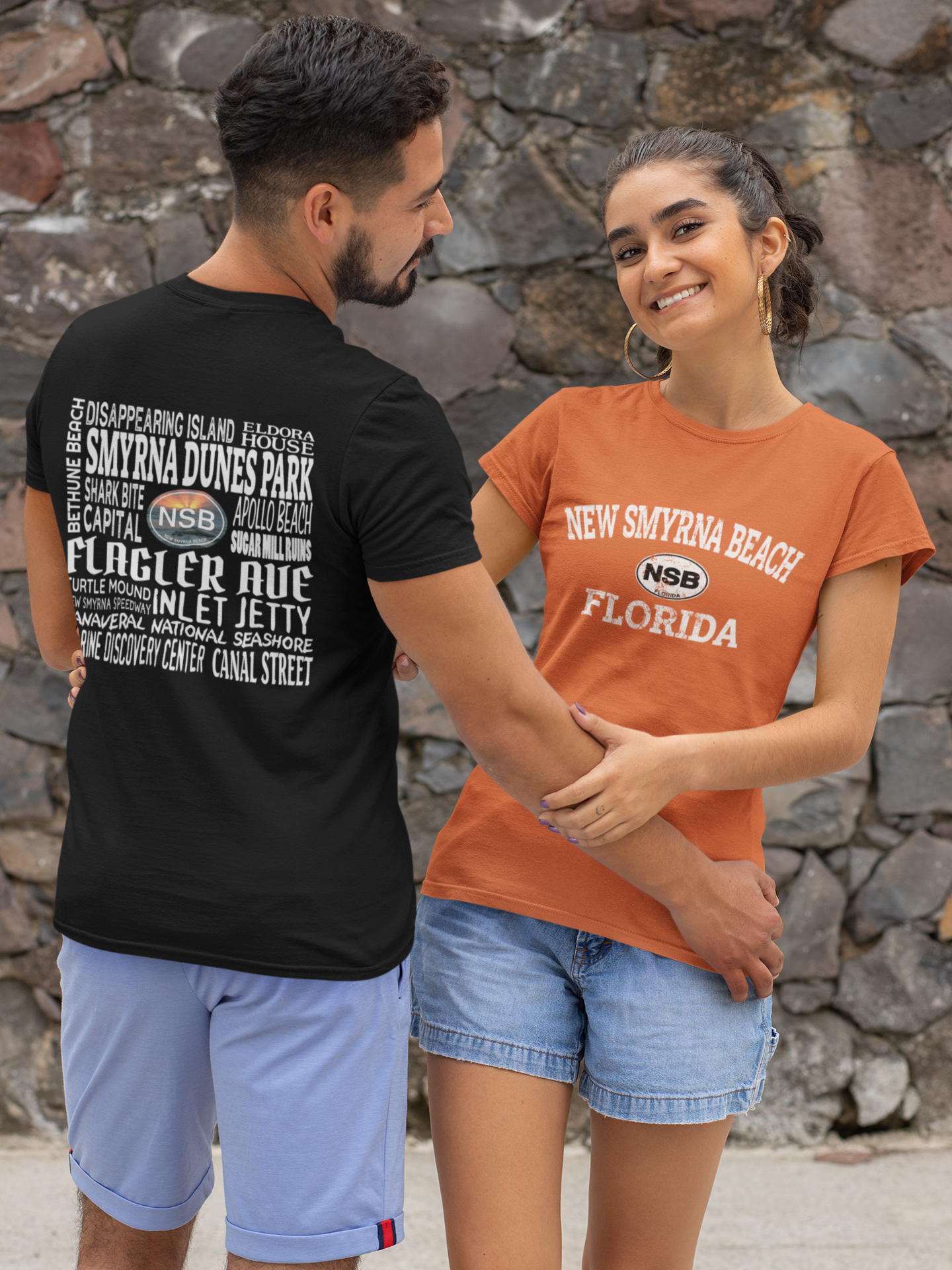 New Smyrna Beach Women's 2-Sided T-Shirt Souvenir - My Destination Location