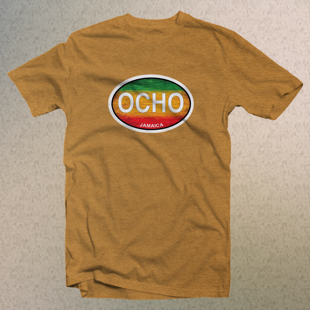 Ocho Rios Jamaica Rasta Logo Comfort Colors Souvenir T-Shirts - My Destination Location