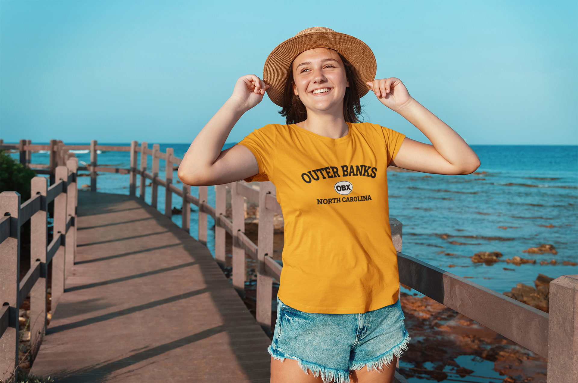 Outer Banks Women's Academic T-Shirt Souvenir - My Destination Location