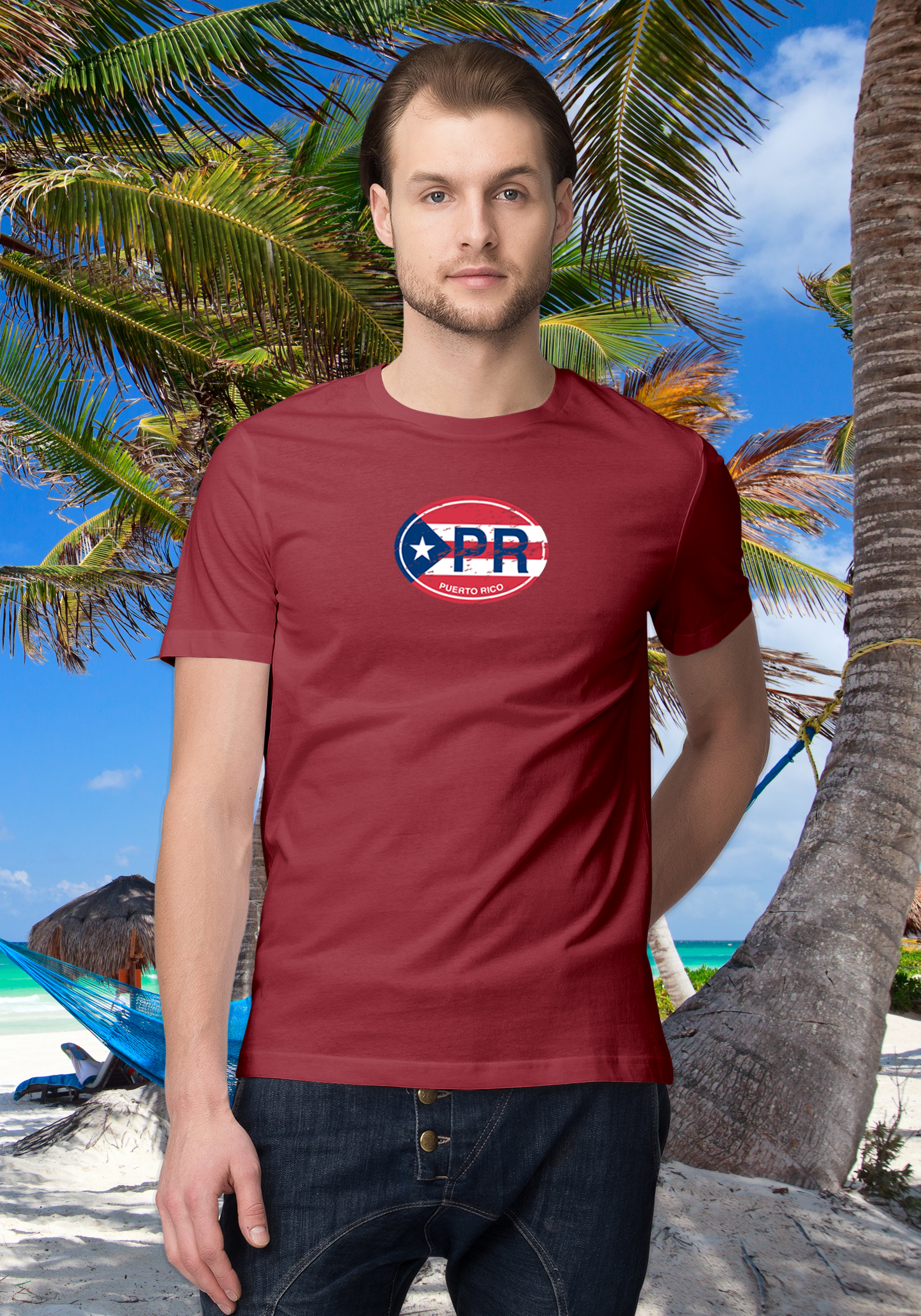 Puerto Rico Men's Flag T-Shirt Souvenirs - My Destination Location