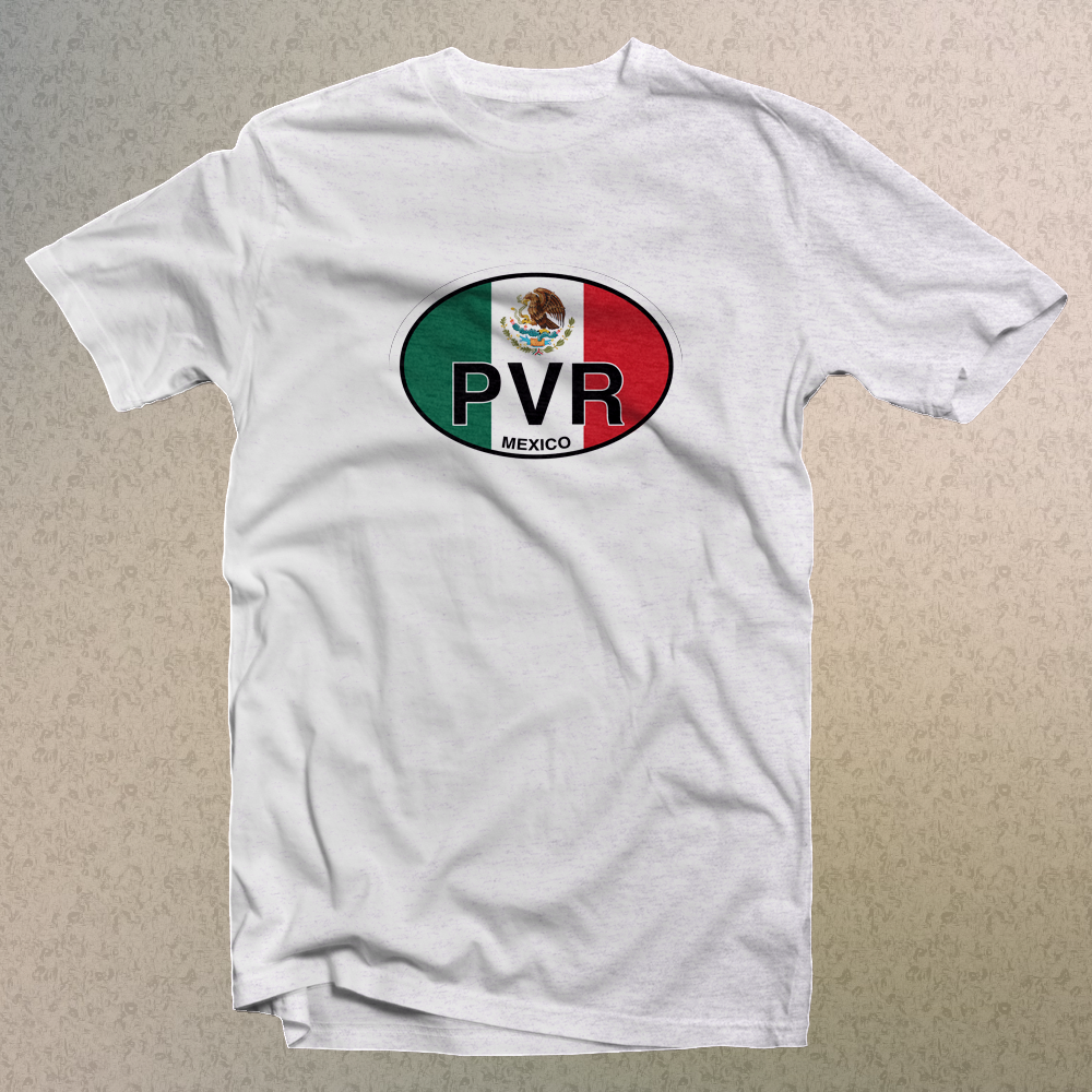 Puerto Vallarta Flag Logo Comfort Colors Souvenir T-Shirts - My Destination Location