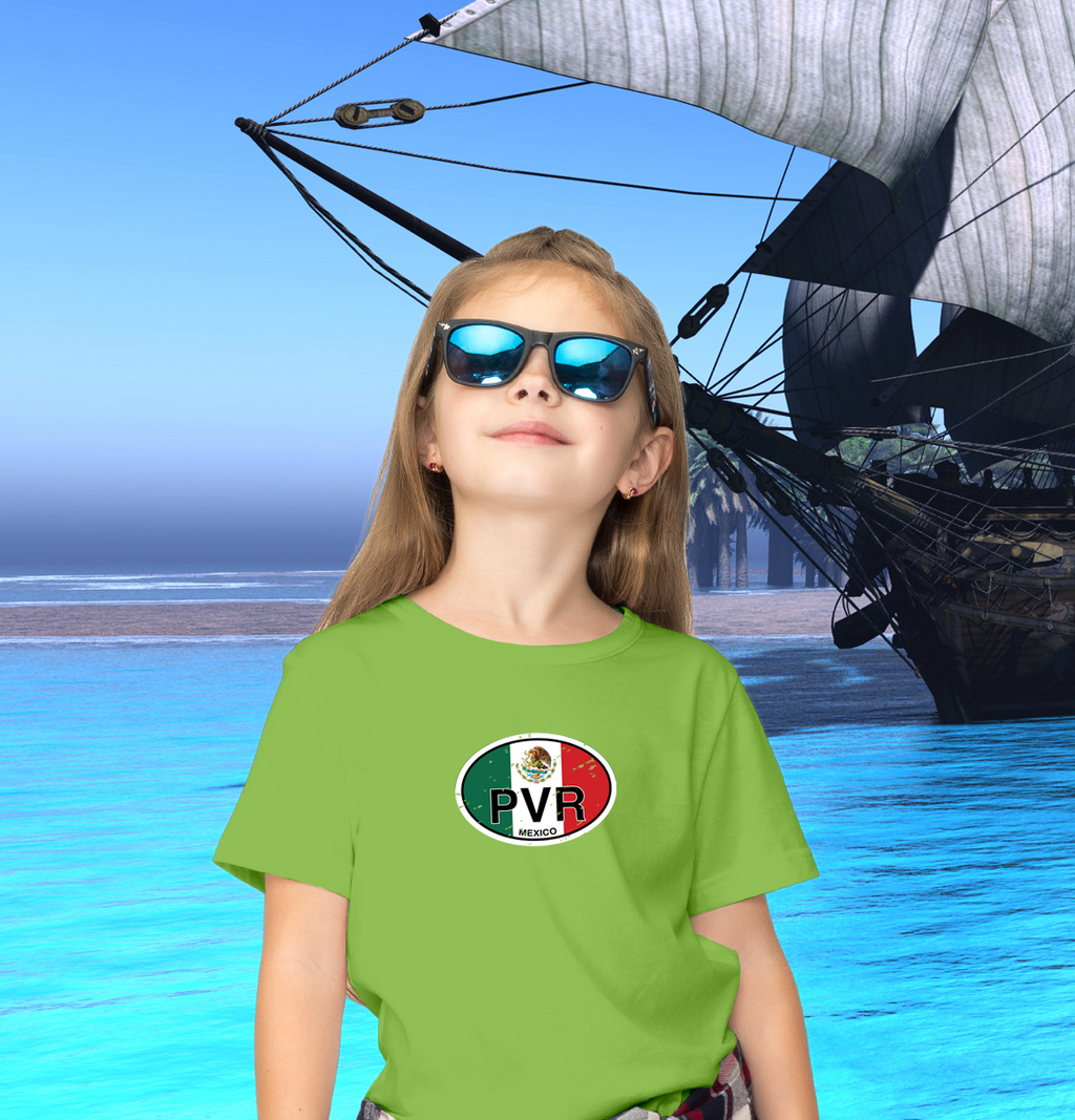 Puerto Vallarta Flag Youth T-Shirt - My Destination Location