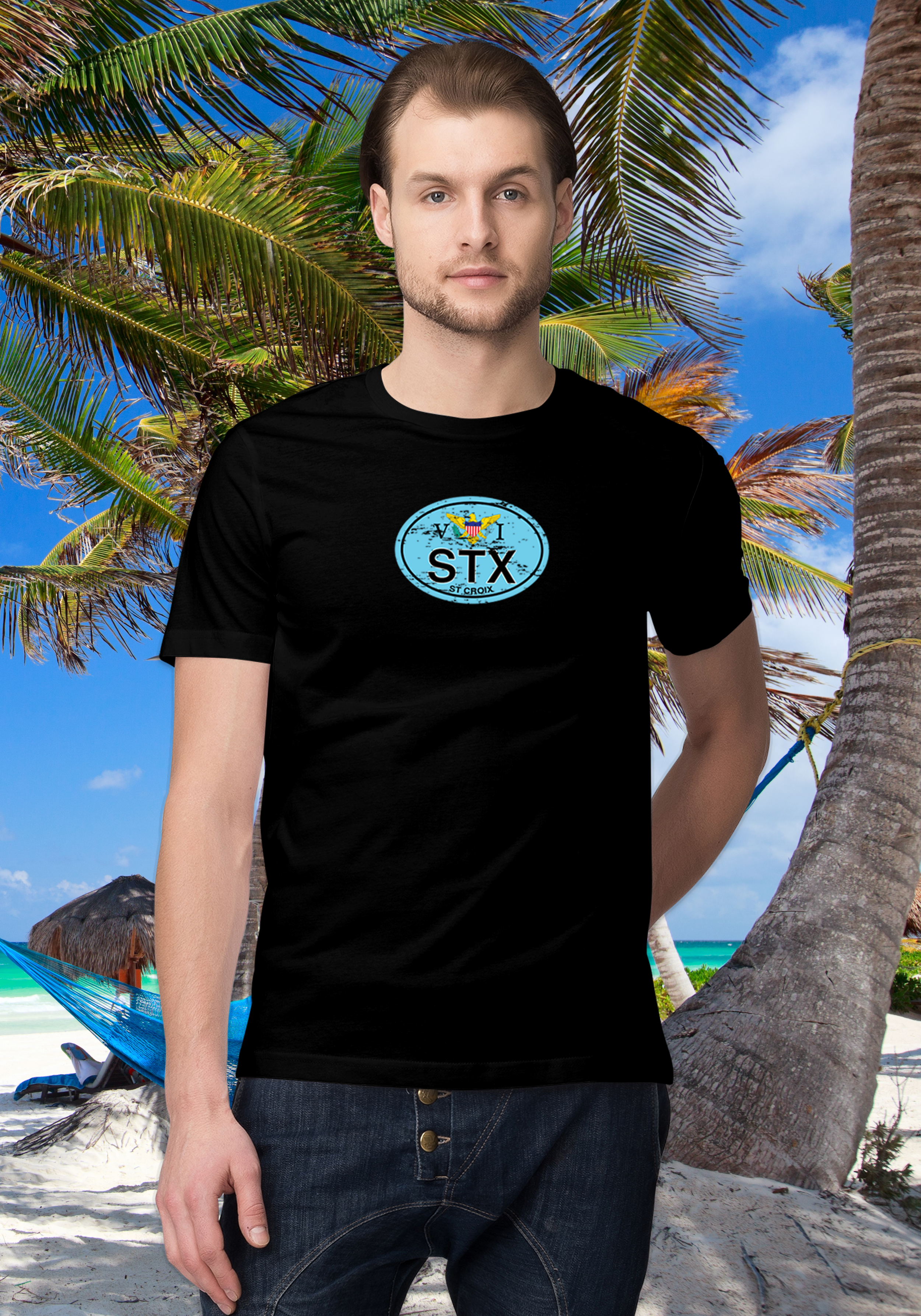 St Croix Men's Flag T-Shirt Souvenirs - My Destination Location