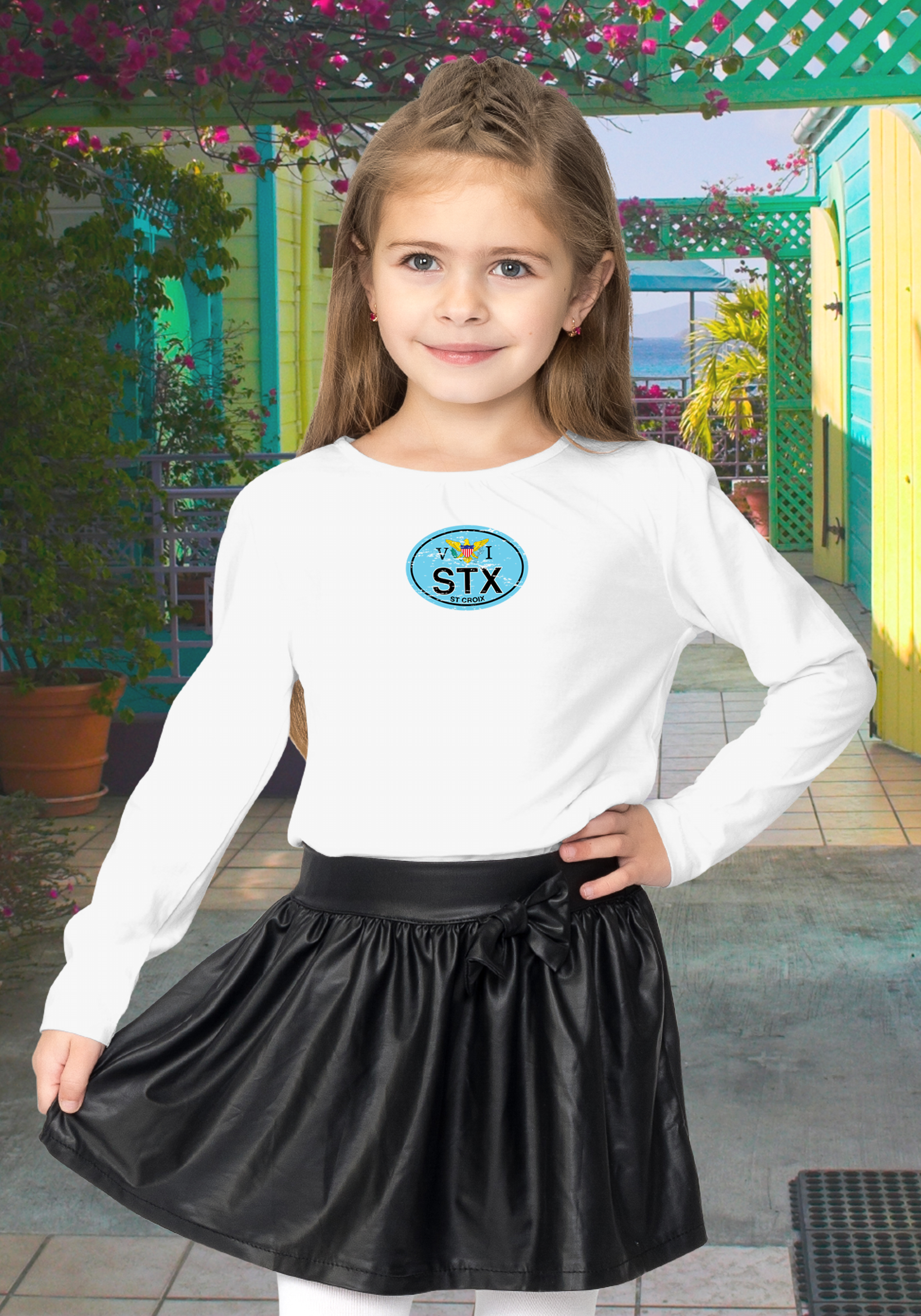 St Croix Youth Flag Long Sleeve T-Shirts - My Destination Location