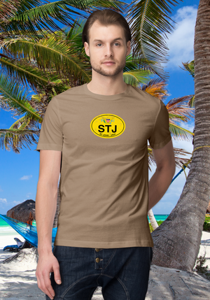 St John Men's Flag T-Shirt Souvenirs - My Destination Location
