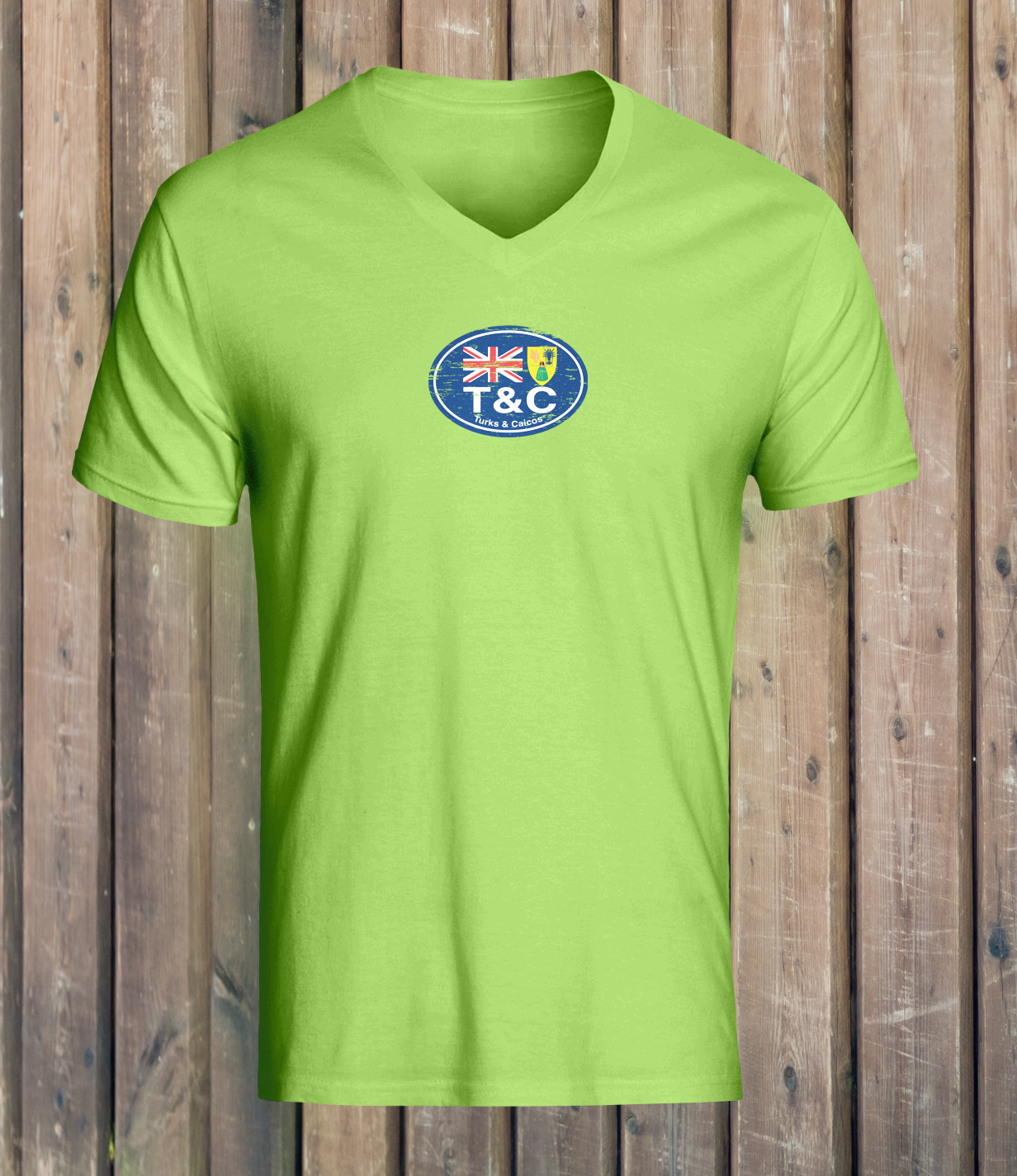 Turks & Caicos Women's Flag V-Neck T-Shirts - My Destination Location