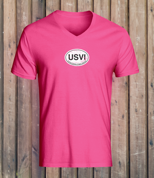 USVI Women's Classic V-Neck T-Shirts - My Destination Location